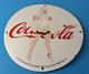 Vintage Coca Cola Porcelain Sign Gas Pump Bottling Service Soda Beverage Sign