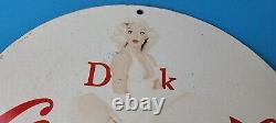 Vintage Coca Cola Porcelain Sign Gas Pump Bottling Service Soda Beverage Sign