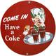 Vintage Coca Cola Porcelain Sign Gas Station Bottle Coke Pepsi Dew A & W Oil