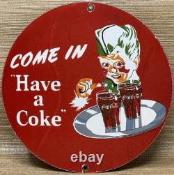 Vintage Coca Cola Porcelain Sign Gas Station Bottle Coke Pepsi Dew A & W Oil