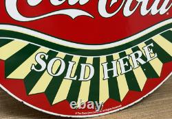 Vintage Coca Cola Porcelain Sign Gas Station Bottle Coke Pepsi Dew A & W Oil