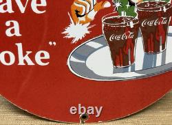 Vintage Coca Cola Porcelain Sign Gas Station Bottle Coke Pepsi Dew A & W Oil