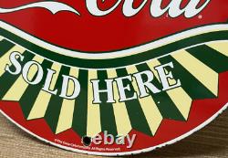 Vintage Coca Cola Porcelain Sign Gas Station Bottle Coke Pepsi Dew A & W Oil