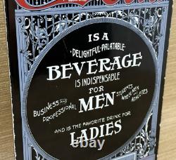 Vintage Coca Cola Porcelain Sign Gas Station Bottle Pepsi Pump Plate Bottle