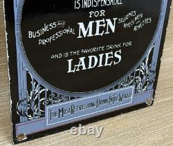 Vintage Coca Cola Porcelain Sign Gas Station Bottle Pepsi Pump Plate Bottle