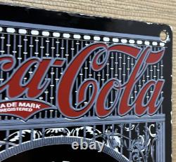 Vintage Coca Cola Porcelain Sign Gas Station Bottle Pepsi Pump Plate Bottle