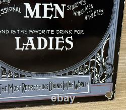 Vintage Coca Cola Porcelain Sign Gas Station Bottle Pepsi Pump Plate Bottle