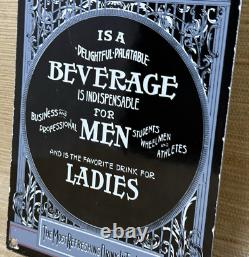 Vintage Coca Cola Porcelain Sign Gas Station Bottle Pepsi Pump Plate Bottle