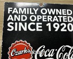 Vintage Coca Cola Porcelain Sign Gas Station Motor Oil Dew A & W Dad's Root Beer