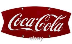 Vintage Coca Cola Porcelain Sign Gas Station Pump Plate Dew Pepsi Oil Dr Pepper