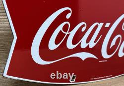 Vintage Coca Cola Porcelain Sign Gas Station Pump Plate Dew Pepsi Oil Dr Pepper