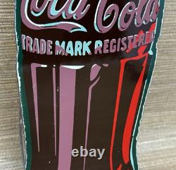 Vintage Coca Cola Porcelain Sign Gas Station Pump Plate Dew Pepsi Oil Dr Pepper