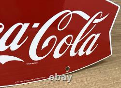 Vintage Coca Cola Porcelain Sign Gas Station Pump Plate Dew Pepsi Oil Dr Pepper