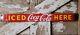 Vintage Coca Cola Porcelain Sign Old Door Push Bar Soda Beverage Drink Coke Pop