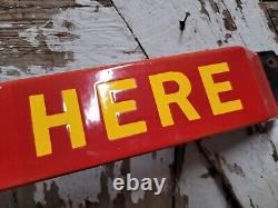Vintage Coca Cola Porcelain Sign Old Door Push Bar Soda Beverage Drink Coke Pop