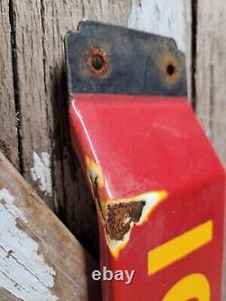 Vintage Coca Cola Porcelain Sign Old Door Push Bar Soda Beverage Drink Coke Pop