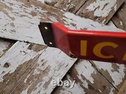 Vintage Coca Cola Porcelain Sign Old Door Push Bar Soda Beverage Drink Coke Pop