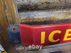 Vintage Coca Cola Porcelain Sign Old Door Push Bar Soda Beverage Drink Coke Pop