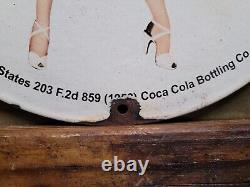 Vintage Coca Cola Porcelain Sign Old Soda Pop Advertising Coke Marilyn Monroe 12