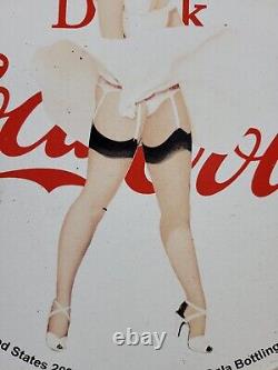 Vintage Coca Cola Porcelain Sign Old Soda Pop Advertising Coke Marilyn Monroe 12