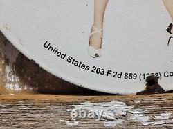 Vintage Coca Cola Porcelain Sign Old Soda Pop Advertising Coke Marilyn Monroe 12