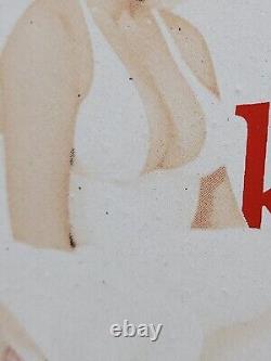 Vintage Coca Cola Porcelain Sign Old Soda Pop Advertising Coke Marilyn Monroe 12