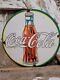 Vintage Coca Cola Porcelain Sign Old Soda Sign Coke Pop Beverage Bottle Drink