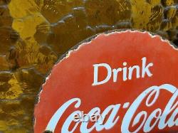 Vintage Coca Cola Porcelain Sign Pop Coke Beverage Drink Food Soda Store 6