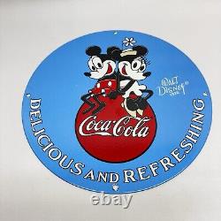Vintage Coca Cola Porcelain Sign Service Station Pump Plate