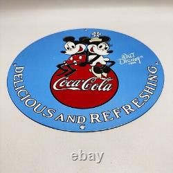Vintage Coca Cola Porcelain Sign Service Station Pump Plate