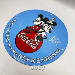 Vintage Coca Cola Porcelain Sign Service Station Pump Plate
