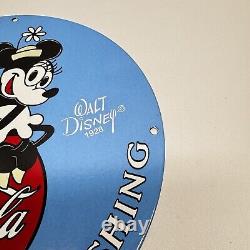 Vintage Coca Cola Porcelain Sign Service Station Pump Plate