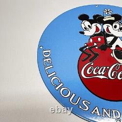 Vintage Coca Cola Porcelain Sign Service Station Pump Plate