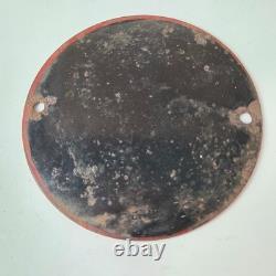 Vintage Coca Cola Porcelain Sign Shop Soda Advertising Gas Pump Service Sign