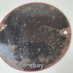 Vintage Coca Cola Porcelain Sign Shop Soda Advertising Gas Pump Service Sign