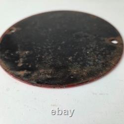 Vintage Coca Cola Porcelain Sign Shop Soda Advertising Gas Pump Service Sign