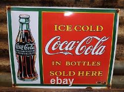 Vintage Coca Cola Porcelain Sign Soda Coke Pop 17 Restaurant Beverage Drink