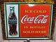 Vintage Coca Cola Porcelain Sign Soda Coke Pop 17 Restaurant Beverage Drink