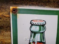 Vintage Coca Cola Porcelain Sign Soda Coke Pop 17 Restaurant Beverage Drink