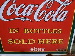 Vintage Coca Cola Porcelain Sign Soda Coke Pop 17 Restaurant Beverage Drink