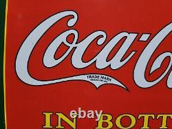 Vintage Coca Cola Porcelain Sign Soda Coke Pop 17 Restaurant Beverage Drink