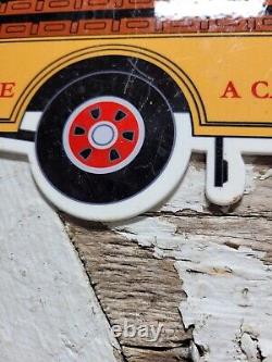 Vintage Coca Cola Porcelain Soda Sign Beverage Carton Truck Delivery Service Rig
