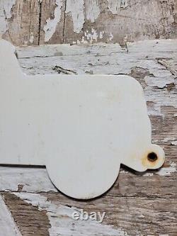 Vintage Coca Cola Porcelain Soda Sign Beverage Carton Truck Delivery Service Rig