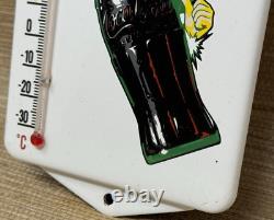 Vintage Coca Cola Porcelain Thermometer Motor Oil Service Station Pump Plate