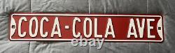 Vintage Coca Cola Rd Sign Large 30inch Embossed Enamel Sign