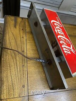 Vintage Coca-Cola SITCO Fountain Serve Soda Pop Machine Sign Topper 1984