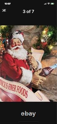 Vintage Coca Cola Santa Advertising Standee Life Size Rare Dominick's Food Store