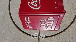 Vintage Coca-Cola Sign 1938 Kay Displays Cooler & Arrow sign RARE HARD TO FIND