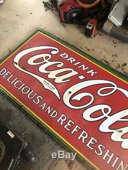 Vintage Coca-Cola Sign 4x8 From 1932 Great Condition! Make Offer! Rare