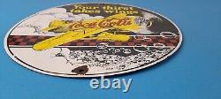 Vintage Coca Cola Sign Airplane Beverage Soda Gas Pump Plate Porcelain Sign